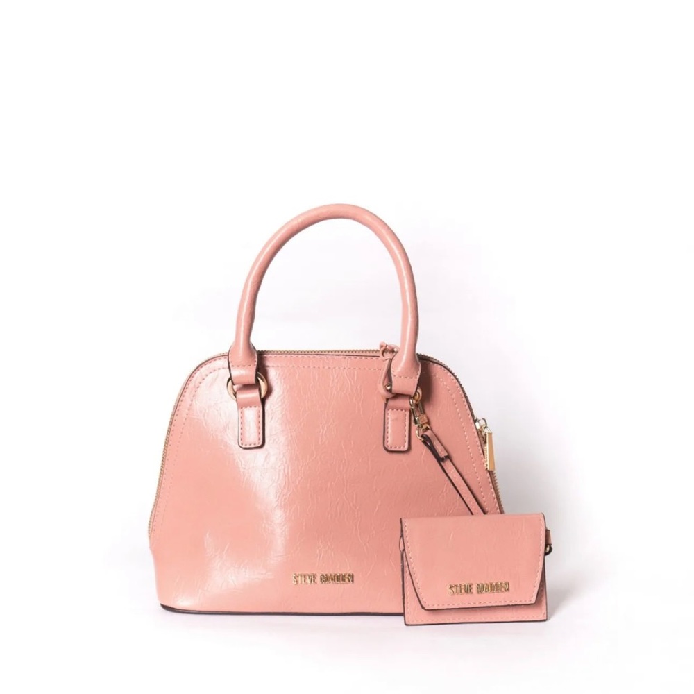 Blush Pink Steve Madden Crossbody Handbag Satchel With Coin Purse NWOT Bfaith
